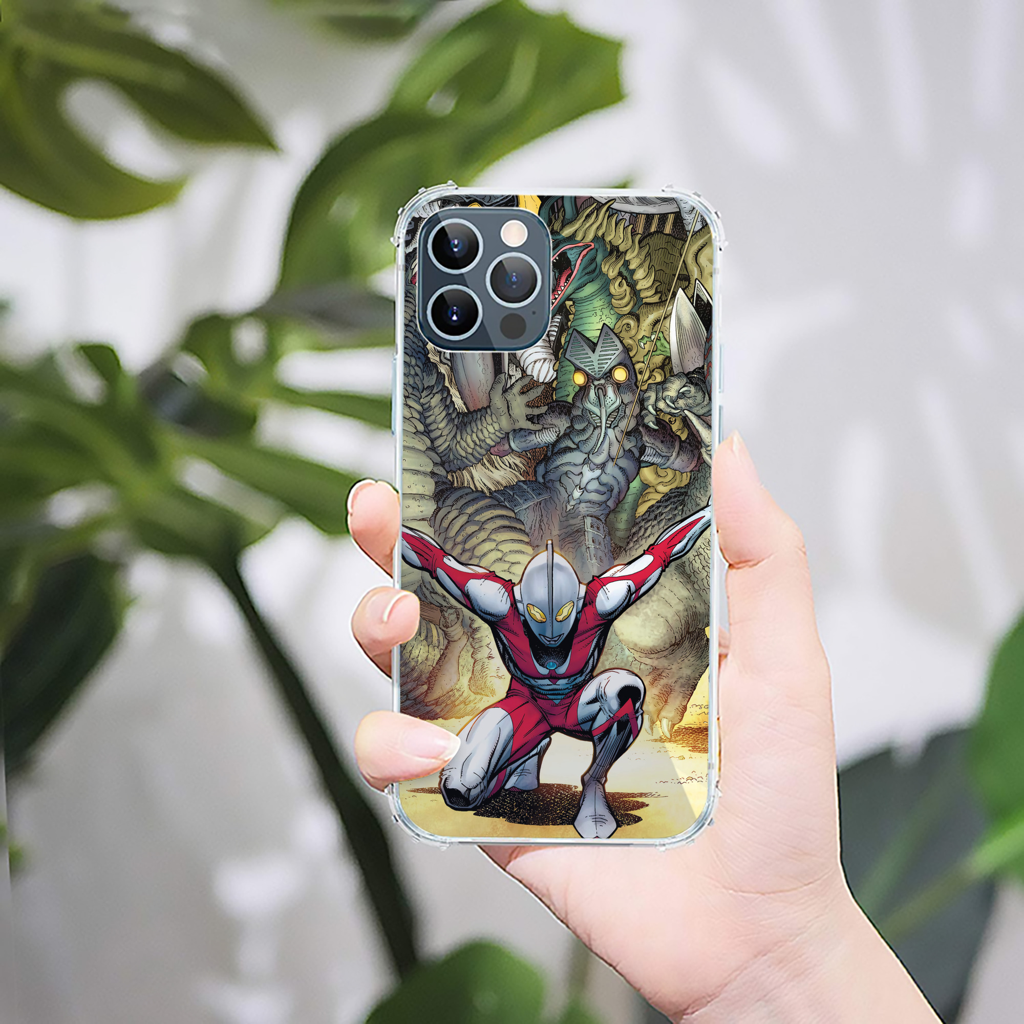 （画像用） ウルトラマン Ultraman 【iPhone 12シリーズ対応】透明スマホケース（クリアソフトケース）